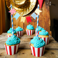 Backyard Carnival Party Mini Cake Bunting