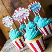 Backyard Carnival Cupcake Toppers