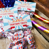 Backyard Carnival Party Treat Bag Toppers