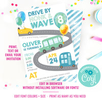 Drive By Birthday Parade Invitation