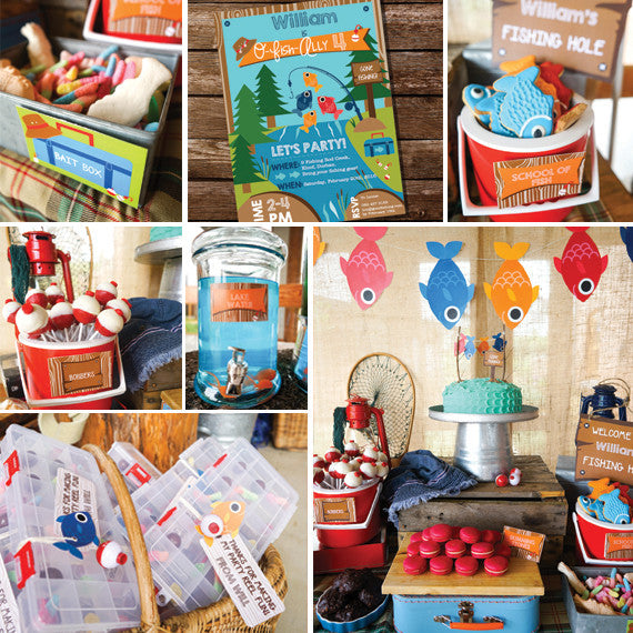 Fishing Party Decorations and Invitation