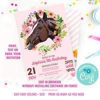 Horse Party Invitation