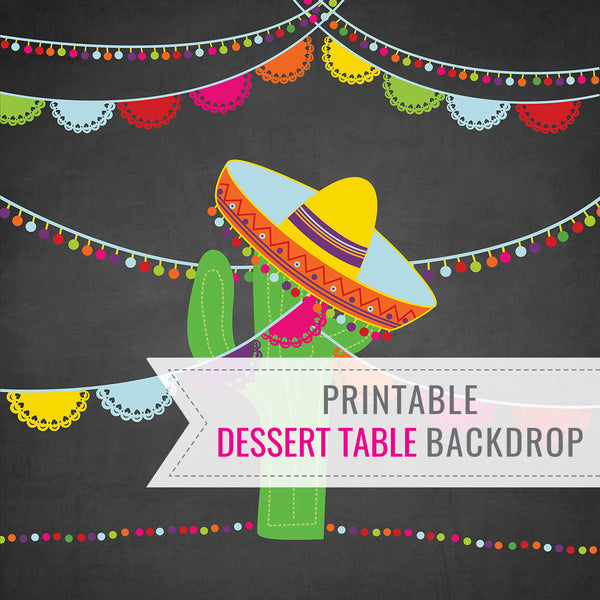 Mexican Fiesta Party Printable Backdrop – Sunshine Parties for Free Printable Mexican Party Decorations