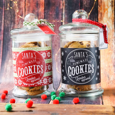 Santa Cookie Jar Labels and tags
