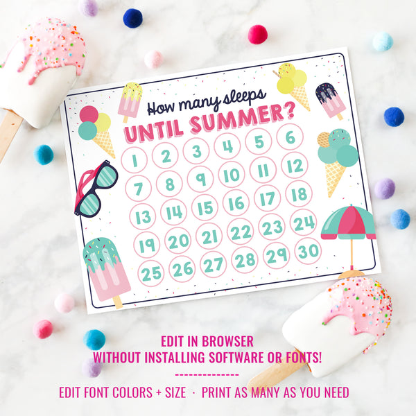 Countdown Calendar for Girls | Printable Countdown Calendar | Countdow – Sunshine Parties countdown-calendar-for-girls-printable-countdown-calendar-countdow-sunshine-parties