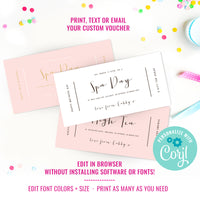 Custom Coupon Template | Printable Coupon Voucher | Editable Coupon