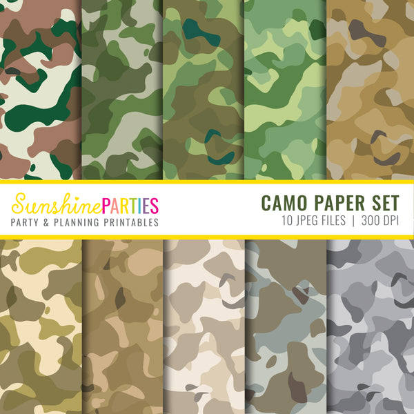 camouflage cardstock paper