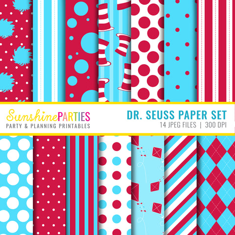Dr Seuss Digital Paper Printables