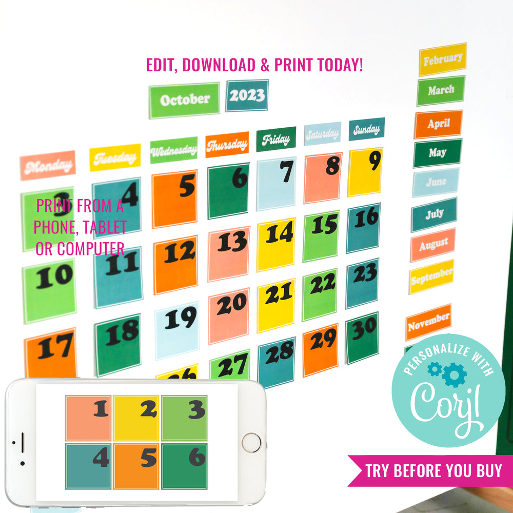 Classroom Calendar Display | Printable Classroom Décor for Kids | Teac – Sunshine Parties classroom-calendar-display-printable-classroom-d-cor-for-kids-teac-sunshine-parties