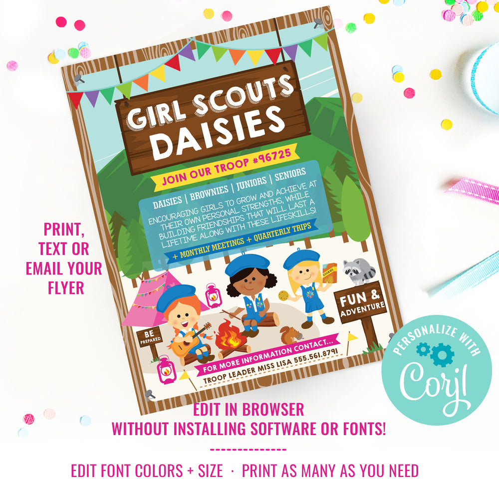 Girl Scouts Daisies Recruitment Flyer | Girl Scout Daisies