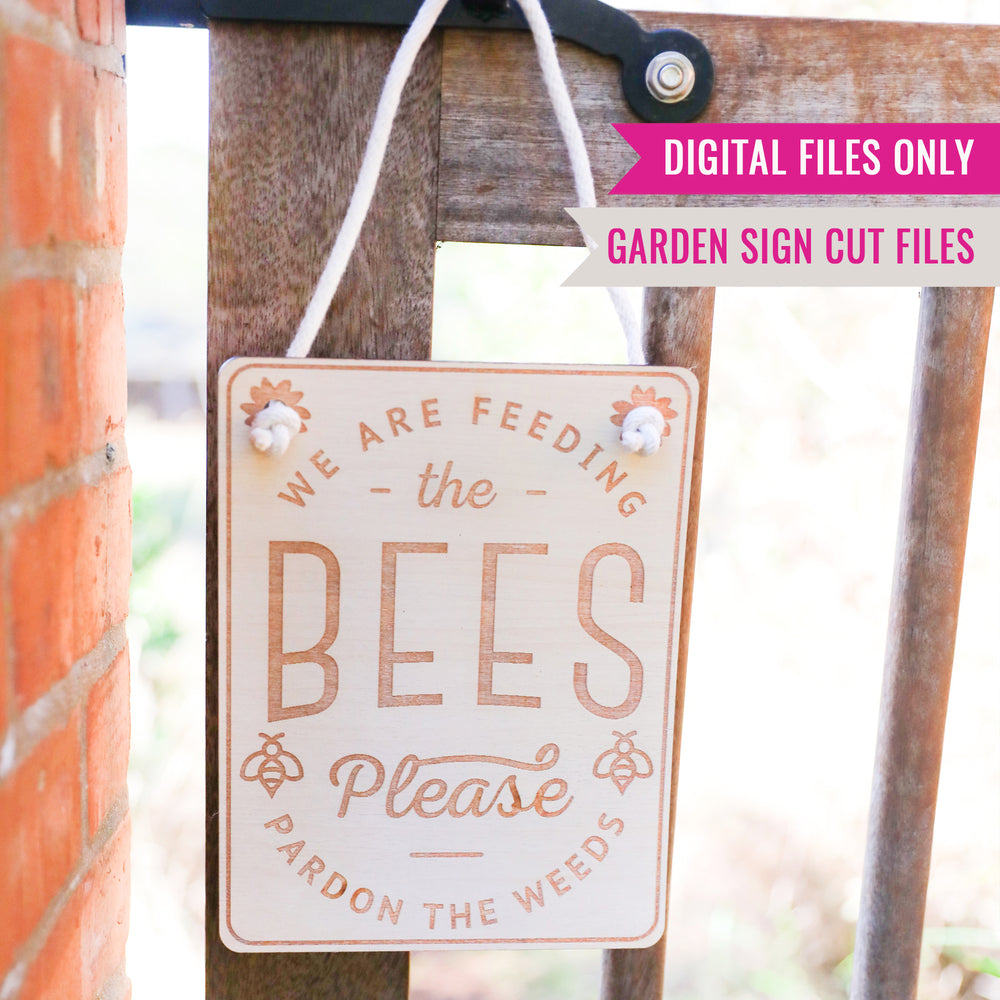 Pardon The Weeds We Are Feeding The Bees Garden Tin 20 x 30 cm Vintage Pardon The Weeds We Are Feeding The Bees Garden Tin 20 x 30 cm Vintage