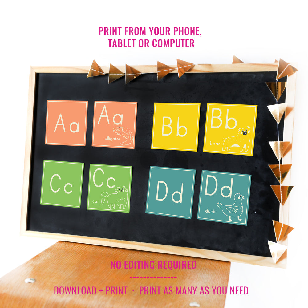 Alphabet Posters for Classroom, Alphabet Poster for Kids