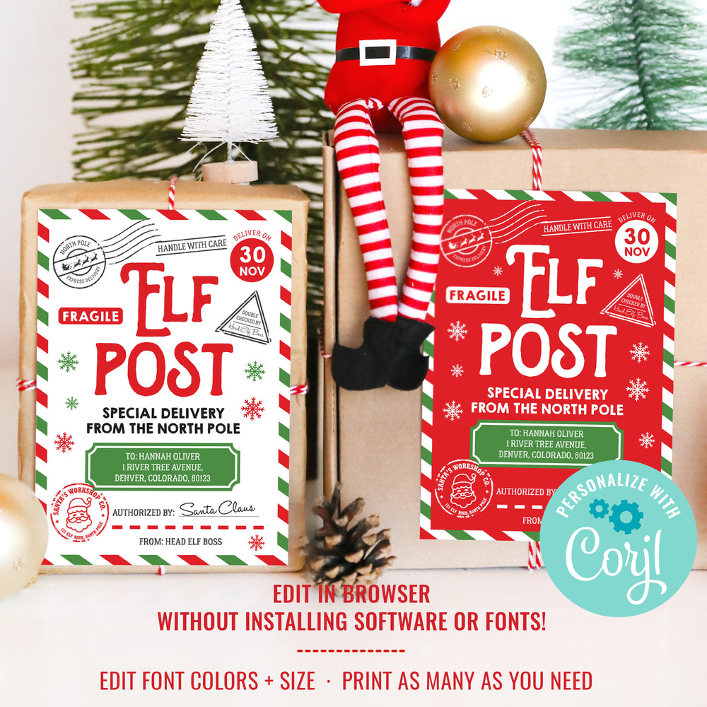 Elf Mail Shipping Label | DIY Santa mail label | ELF Mail Arrival Box – Sunshine Parties elf-mail-shipping-label-diy-santa-mail-label-elf-mail-arrival-box-sunshine-parties