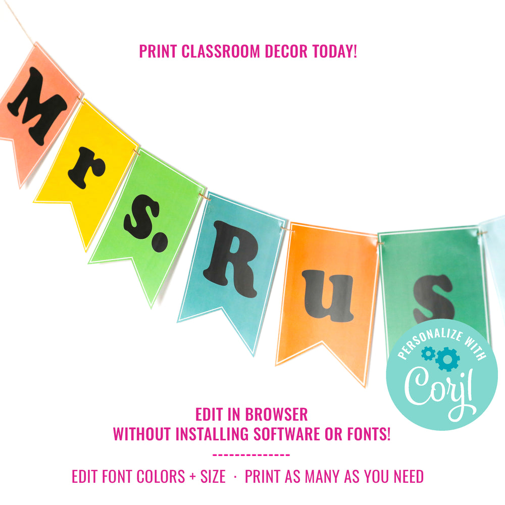 Classroom Teacher Name Banner | Editable Classroom Banner | Printable – Sunshine Parties classroom-teacher-name-banner-editable-classroom-banner-printable-sunshine-parties