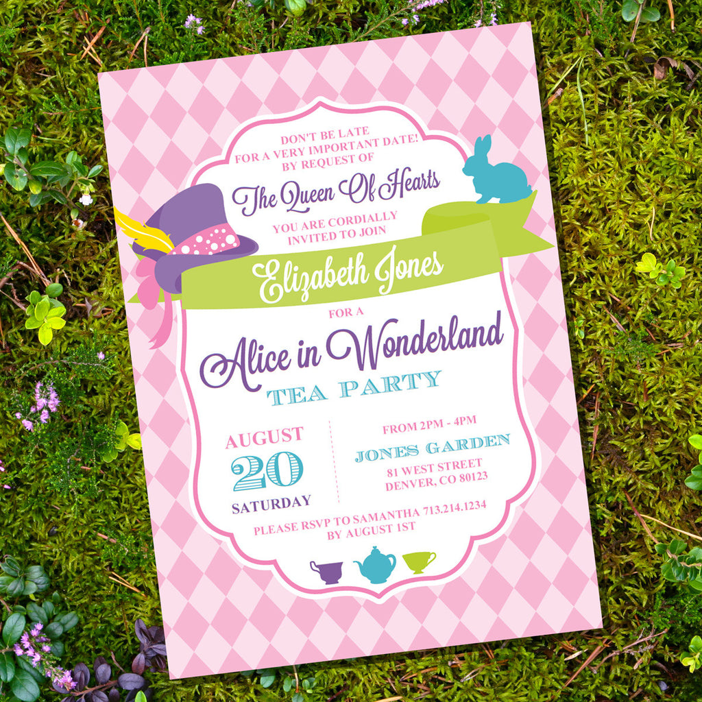 mad-hatter-tea-party-invitation-alice-in-wonderland-tea-party-invite-sunshine-parties for Free Printable Tea Party Invitations Mad Hatter Tea Party Invitation | Alice in Wonderland Tea Party Invite – Sunshine Parties for Free Printable Tea Party Invitations