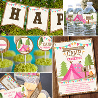 Backyard Camping Party Decorations for a Girl