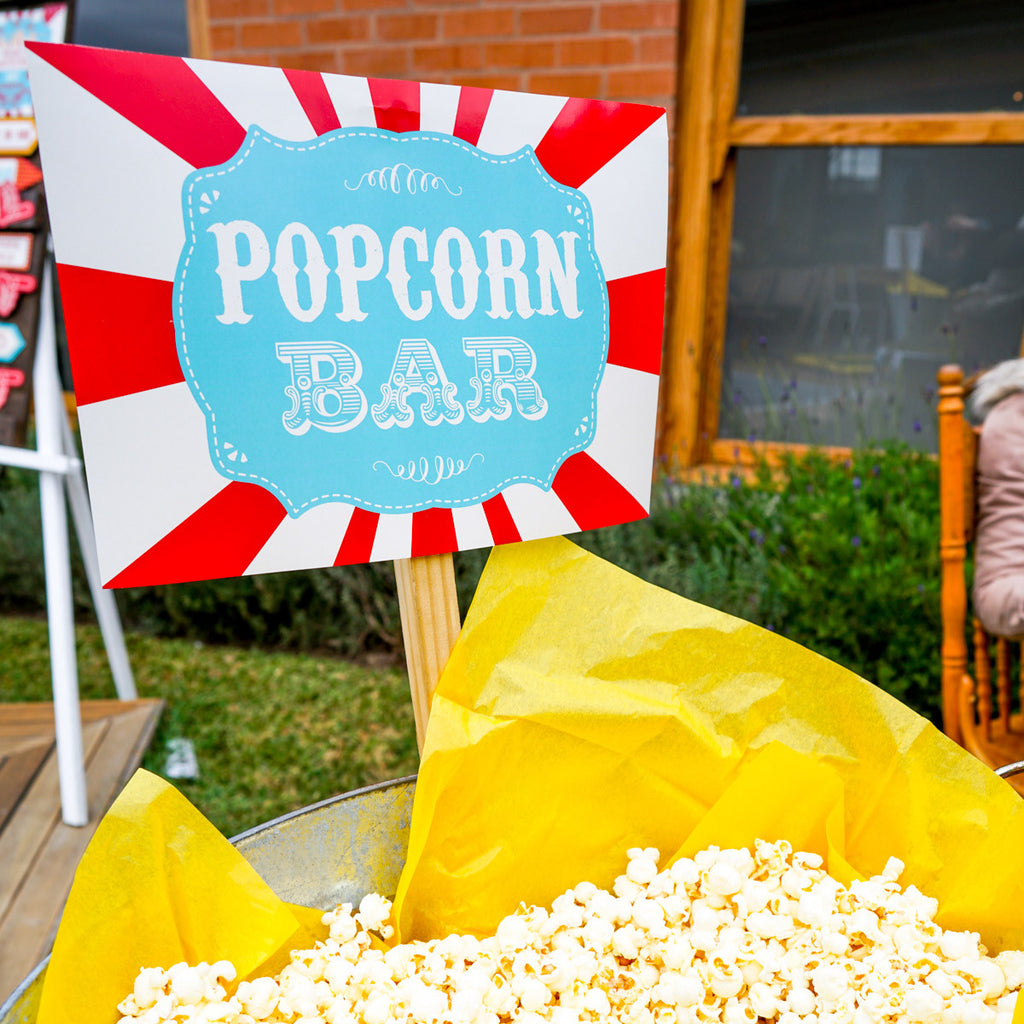 Fun Popcorn Sign Popcorn Carnival Sign
