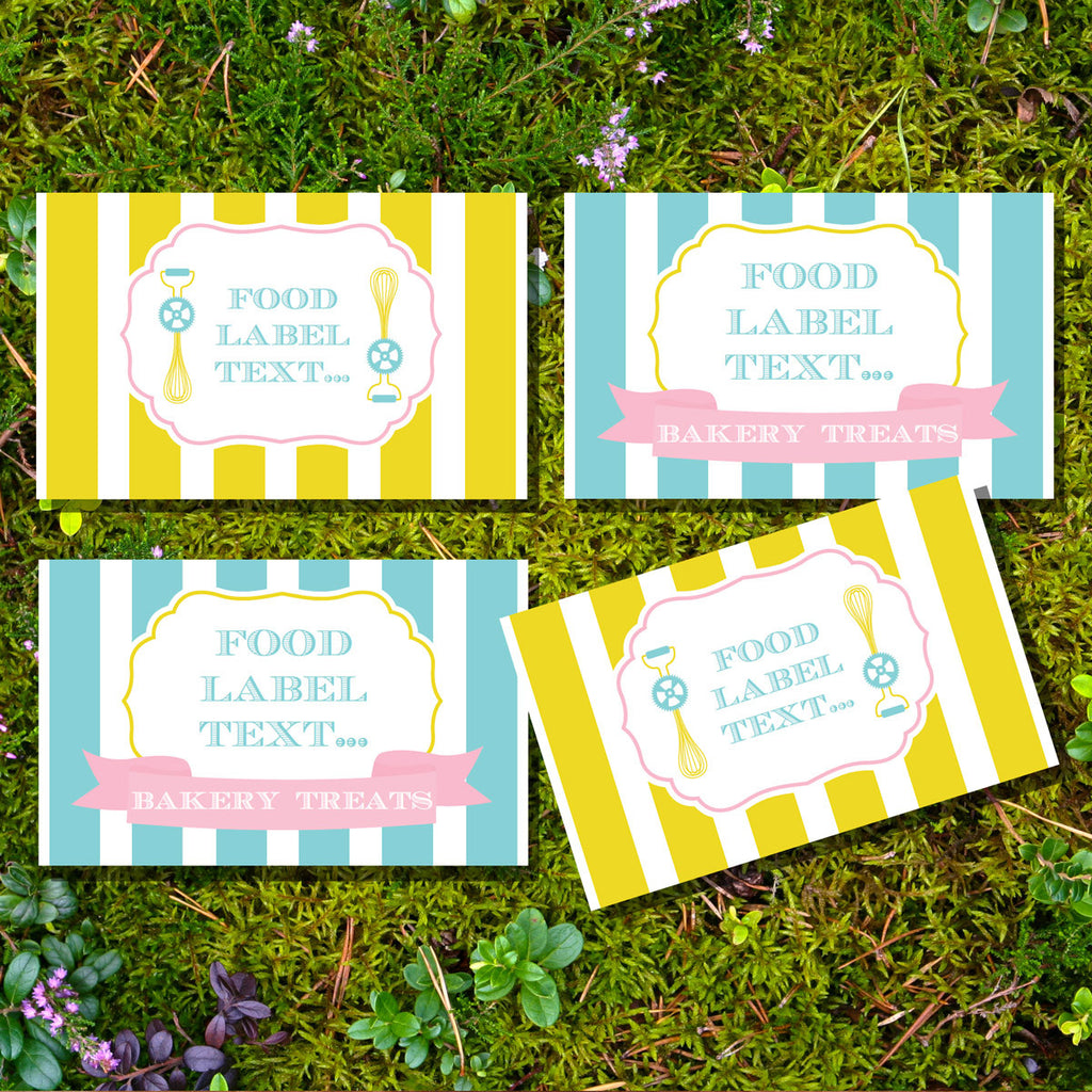 Bake Shoppe Birthday Party Food Label Tent Cards | Vintage Inspired Ba – Sunshine Parties bake-shoppe-birthday-party-food-label-tent-cards-vintage-inspired-ba-sunshine-parties