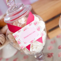 Shabby Chic Floral Birthday Party Food Labels