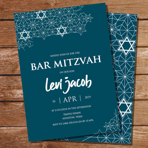 Bar Mitzvah Invitation