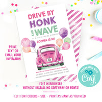 Drive By Birthday Party Invitation 
