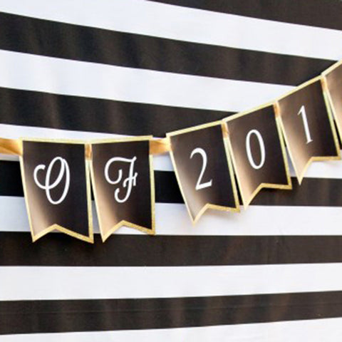 Black and Gold Graduation Party Banner | Gold Graduation Party
