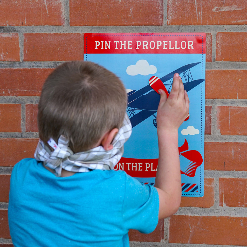 Vintage Airplane Pin the Propeller on the Plane Printable Game