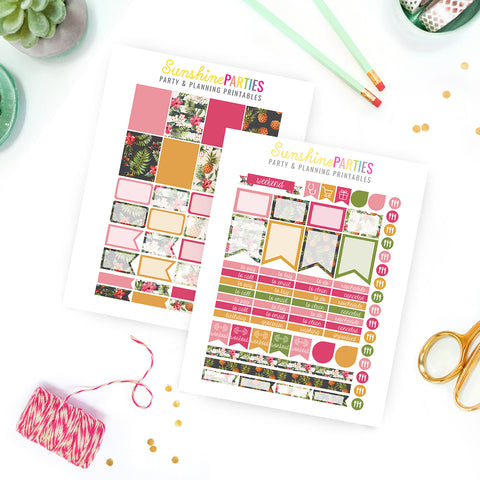 Pineapple planner stickers