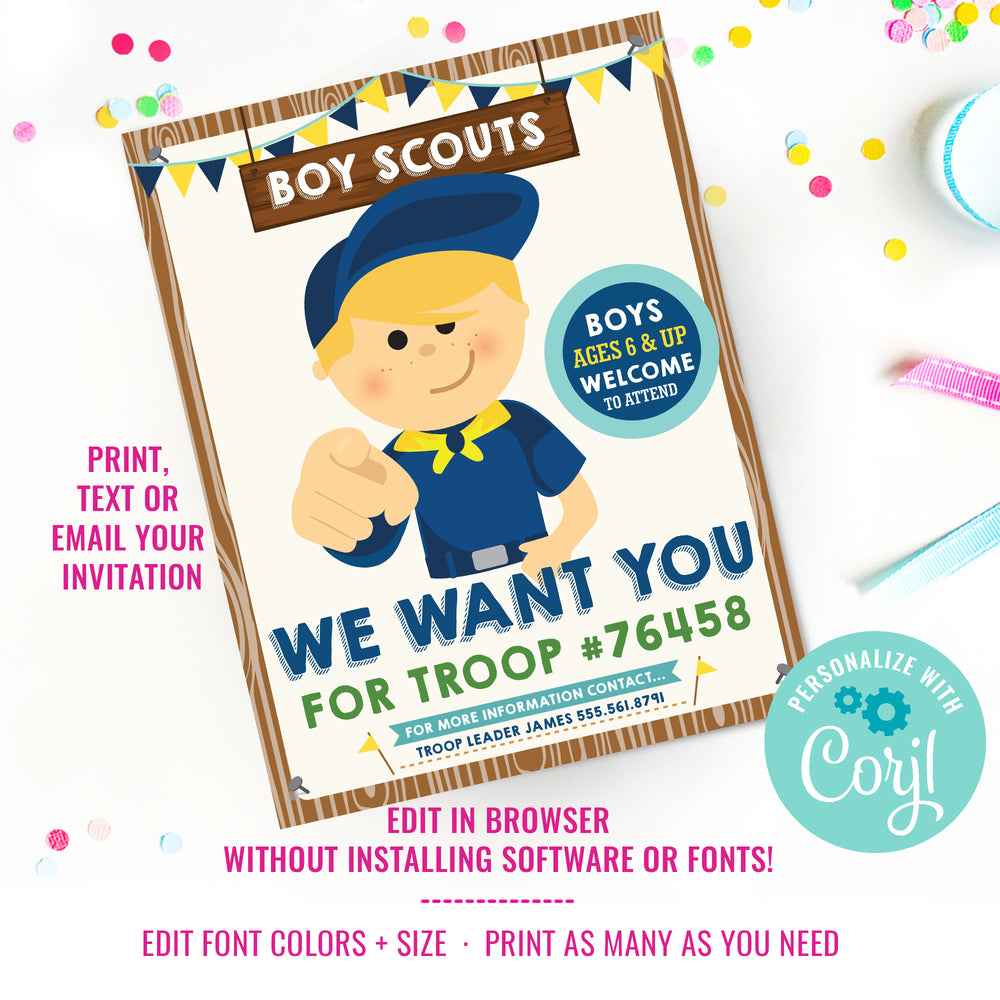 boy-scouts-recruitment-flyer-printable-we-want-you-poster-sunshine-parties for Free Printable Cub Scout Thank You Cards Boy Scouts Recruitment Flyer Printable | We Want You Poster – Sunshine Parties for Free Printable Cub Scout Thank You Cards