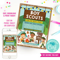 Boy Scouts Recruitment Flyer Printable | Join The Boy Scouts Flyer