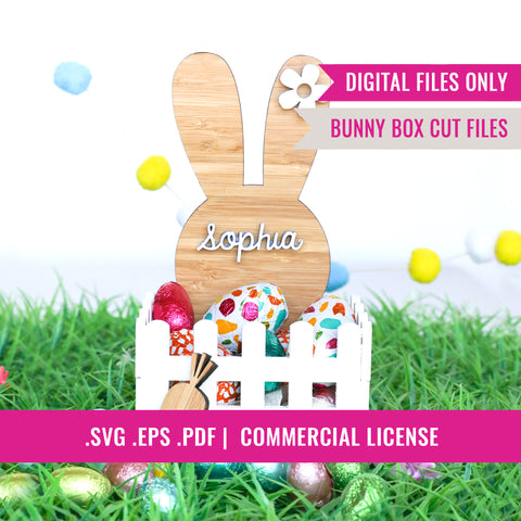 Easter Crate svg | Easter Bunny Egg Box svg | Digital Download, Glowforge file, SVG, EPS and PDF Files