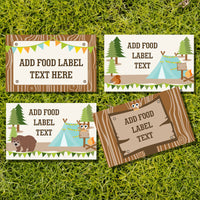 Camping Party Tent Cards