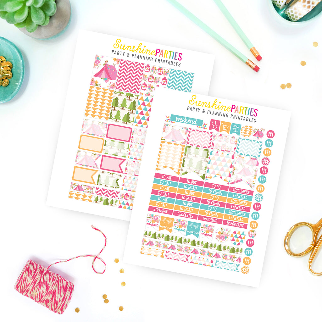 Camping Planner Stickers