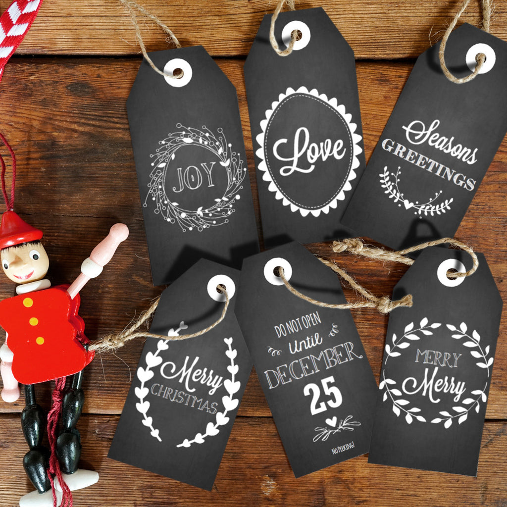 Chalkboard Christmas Tags  Personalized Christmas Labels – Sunshine Parties