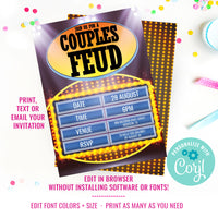 Couples Feud Games Night Invitation 