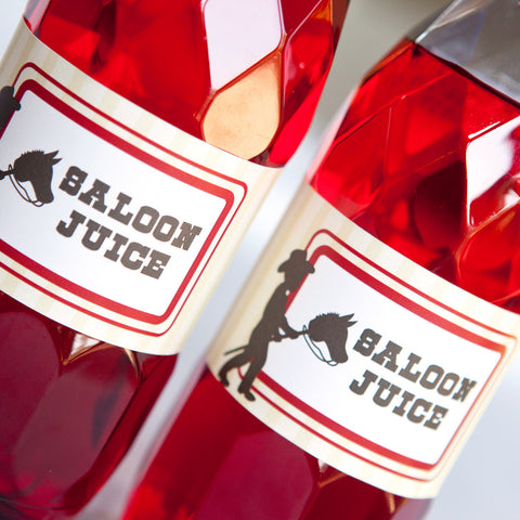Cowboy Birthday Party Water Bottle Labels | Western Drinks Labels
