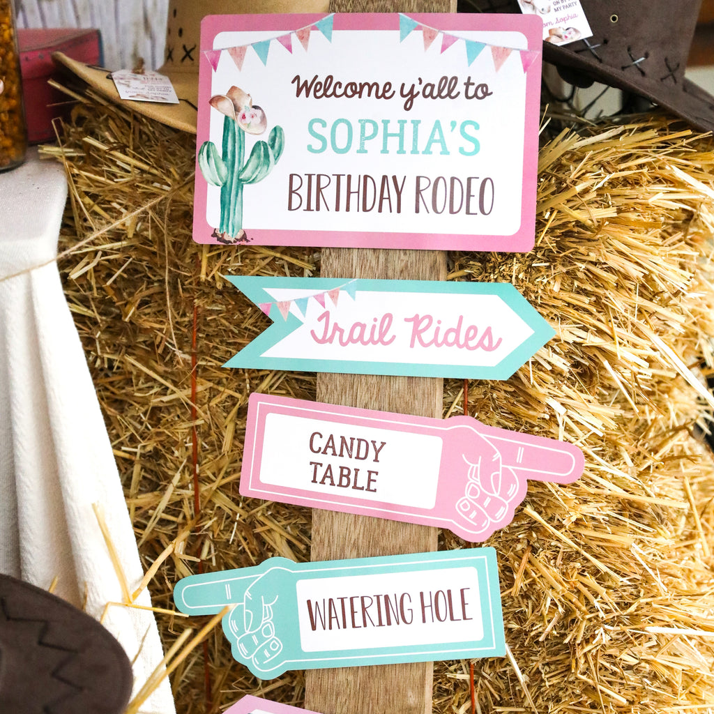 Cowgirl Party Signs