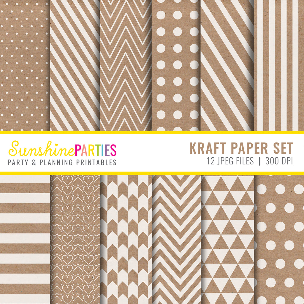 Kraft Design Digital Paper Set