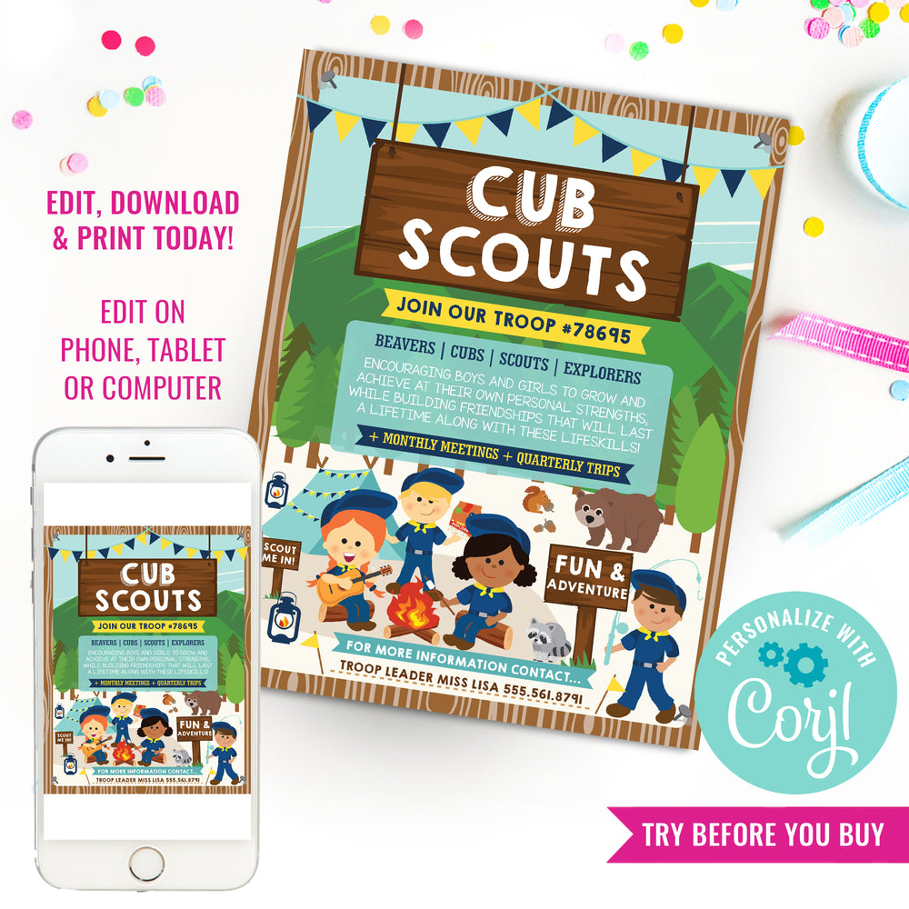Scout Me Cub Scout Recruitment Flyer Sample 1600x1200