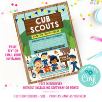 Coed Cub Scouts Recruitment Flyer