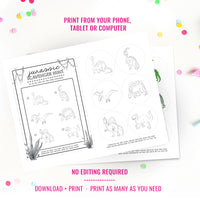 Dinosaur Printable Activity Sheet Games