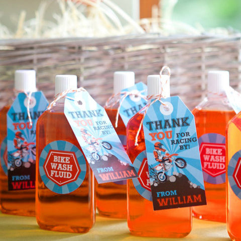 Dirt Bike Party Favors | Motocross Favor Tags