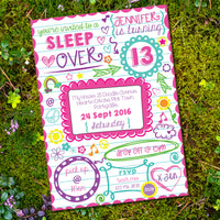 Sleepover Doodle Party Set | Tween Party | Slumber Party