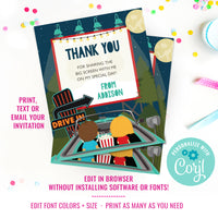Drive-In Movie Party Thank-You Card 