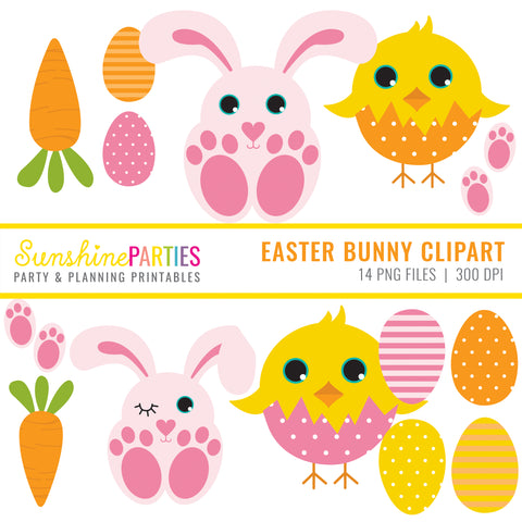Easter Bunny Clipart Set