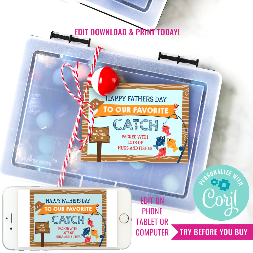 fathers day tackle box Father's Day DIY Card | Fishing Father's Day Gift