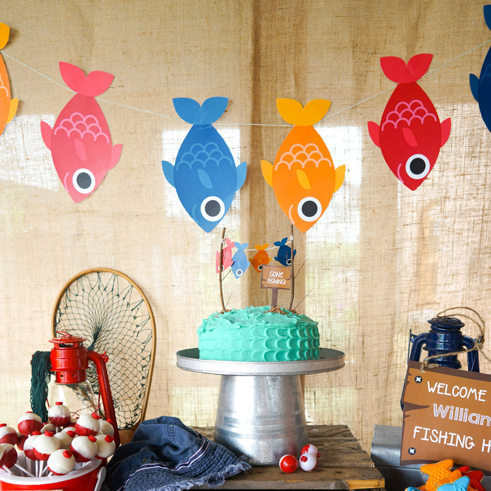 Fishing Party Decorations and Invitation  Full Printable Set – Sunshine  Parties