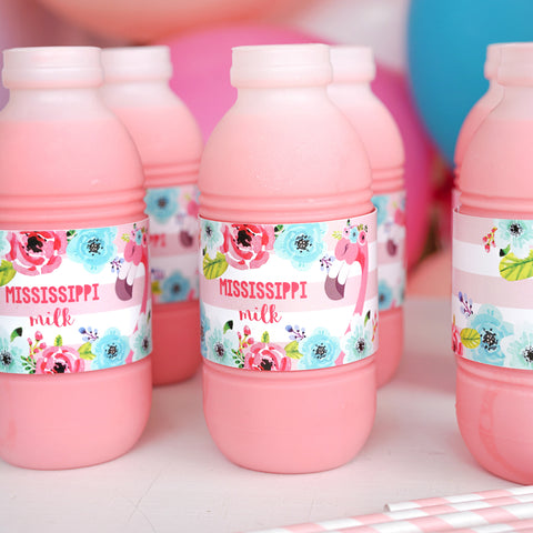 Flamingo Drinks Label Cards | Flamingo Party Decorations