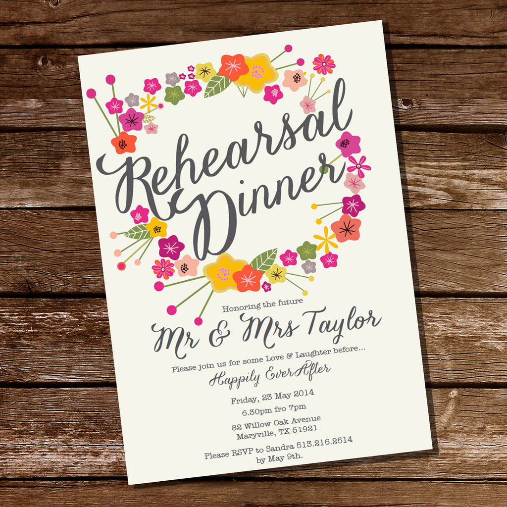Rehearsal Dinner Invitation Examples Modern Rehearsal Dinner