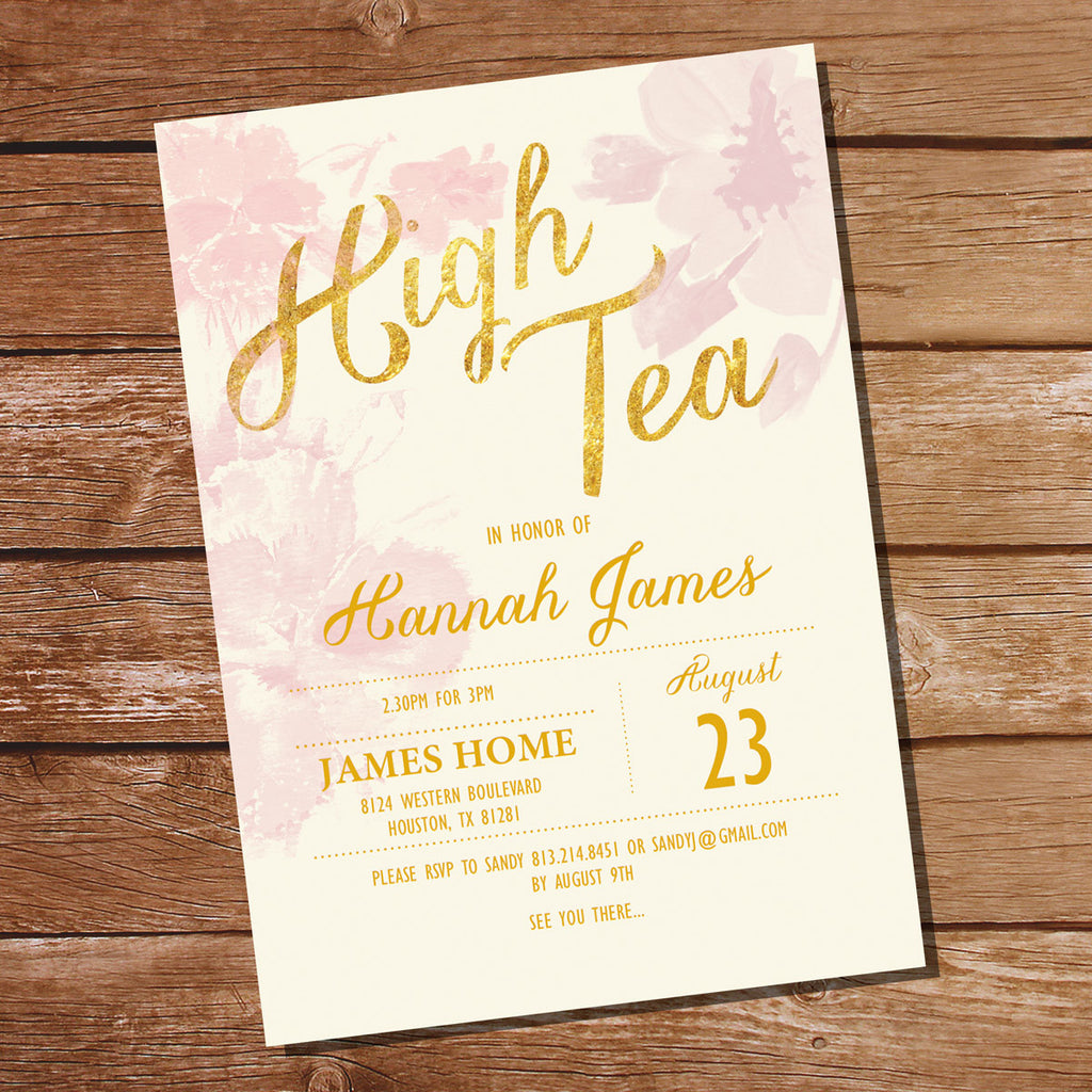 High Tea Invitation Template Tea Party Invitation Images Free